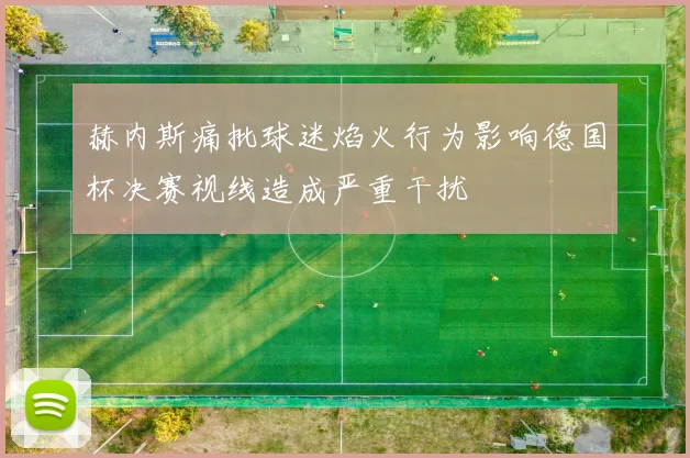 赫内斯痛批球迷焰火行为影响德国杯决赛视线造成严重干扰